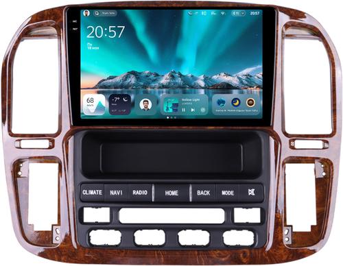 Магнитола для Toyota Land Cruiser 100, Lexus LX470 1998-2002 (климат на ШГУ, рамка дерево) - Teyes CC4 монитор 9.2" 2K QLED на Android 14, Быстрейшая, Snapdragon 680, DSP, CarPlay, 4G SIM-слот