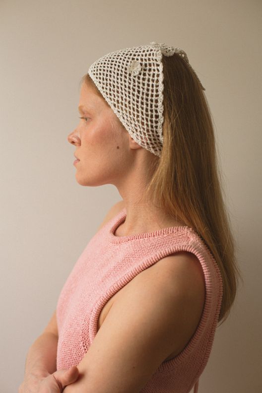 Косынка "Мой сад", белая / Paki Paki