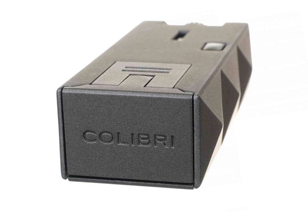 Зажигалка сигарная Colibri Quasar, двойное турбопламя, оружейная сталь