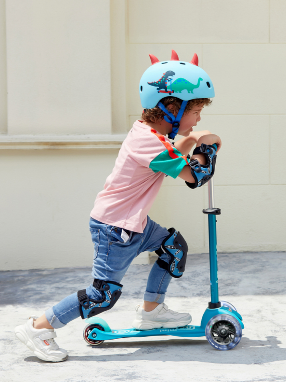 Самокат Mini Micro Deluxe LED Аква