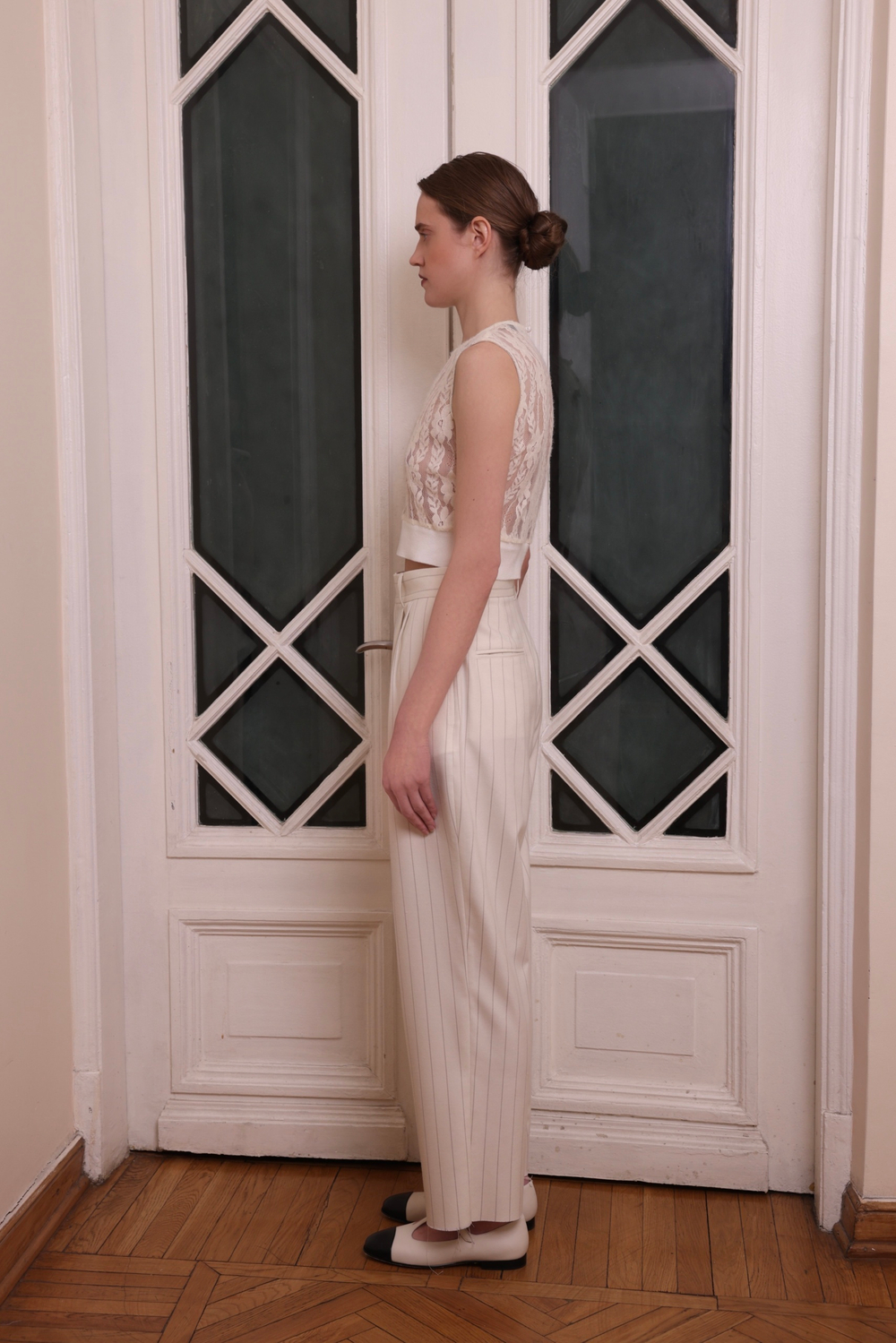 Брюки, молочный