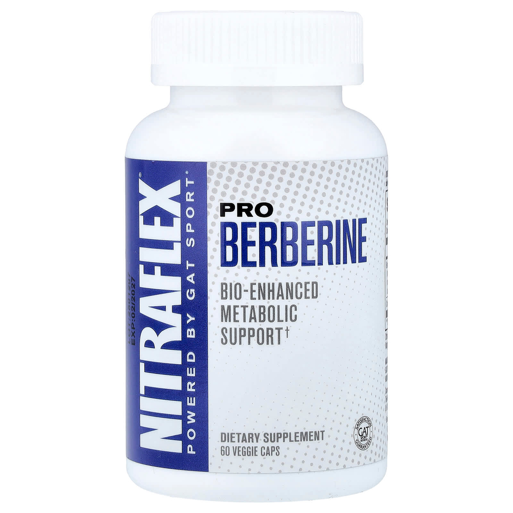 GAT, Nitraflex®, проберберин, 60 растительных капсул