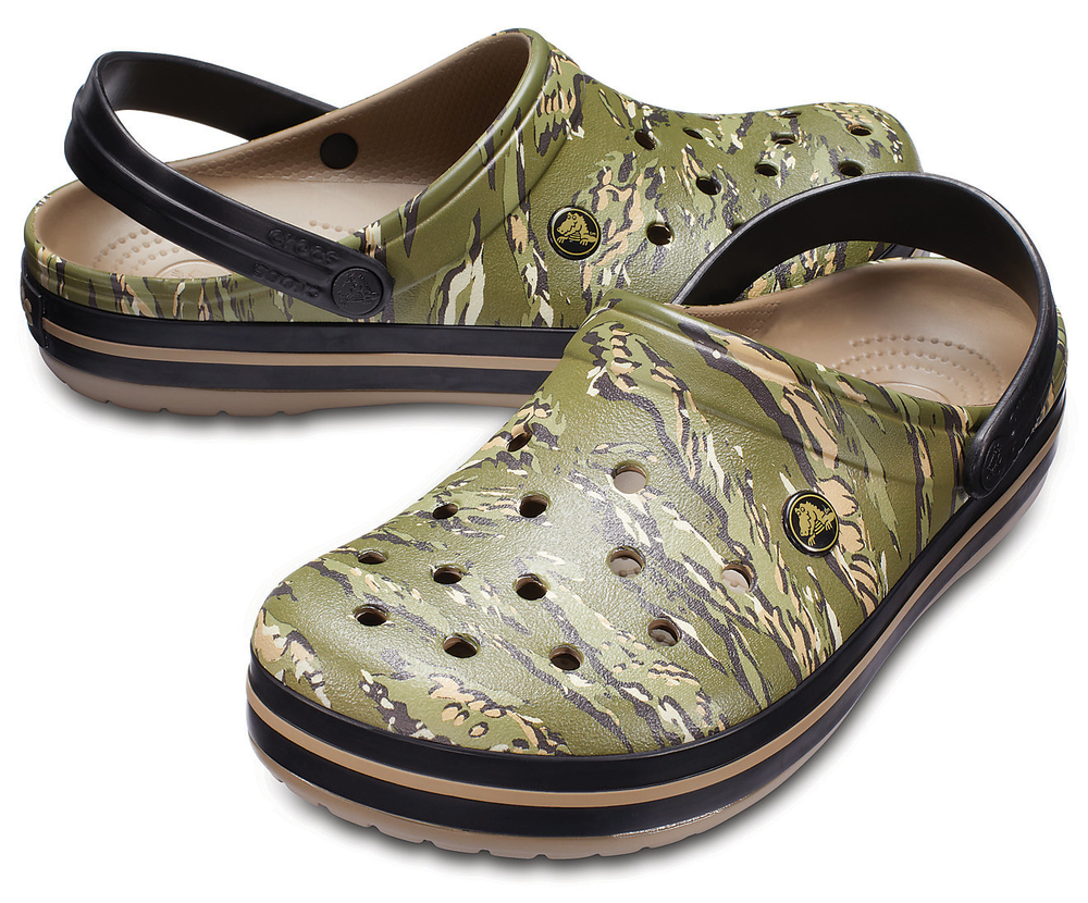 Сабо Crocs Crocband Graphic Clog Dark Camo Green