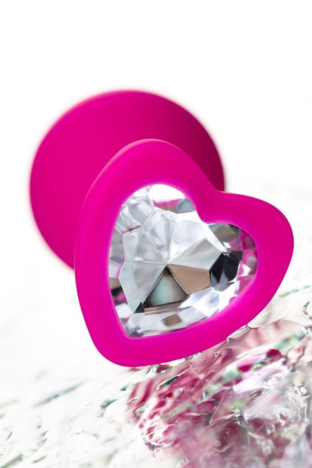 Силиконовая пробка с сердечком-кристаллом ToDo, Diamond Heart (Ø 3,5 см)