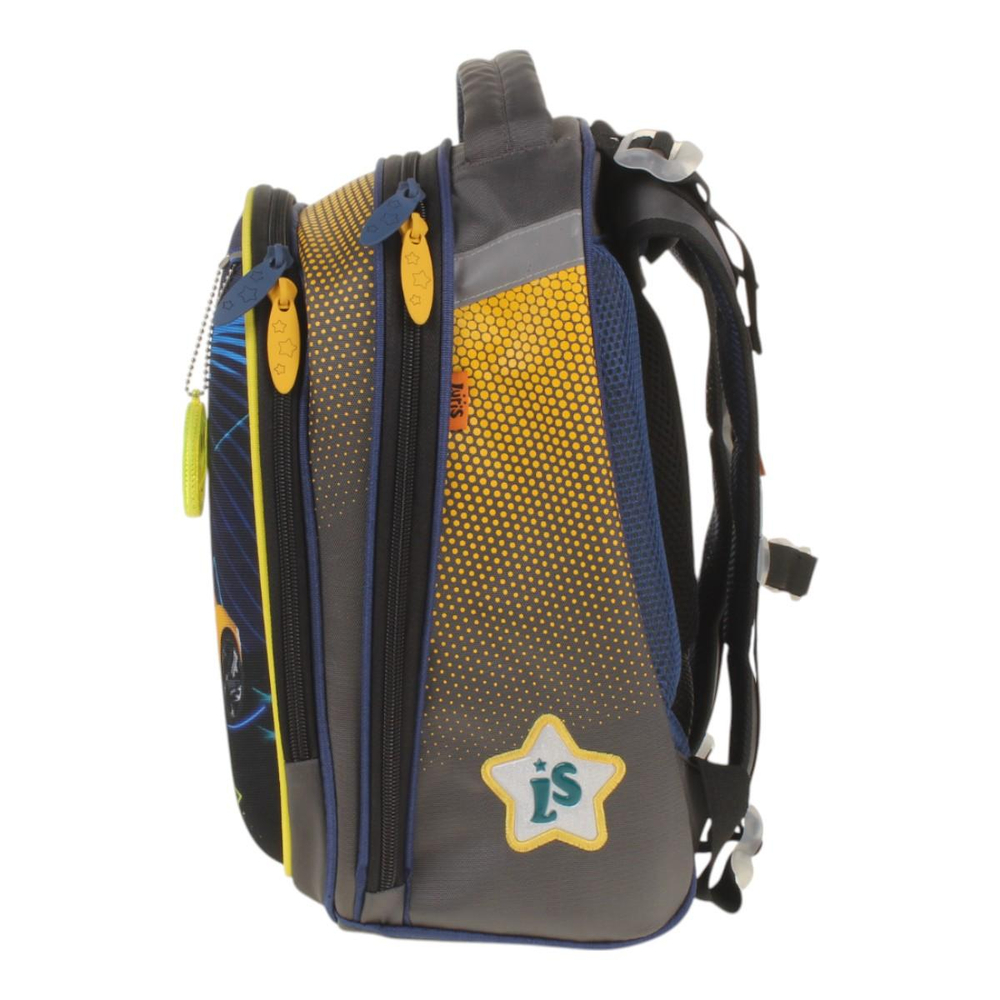 Ранец Колибри 3 с ортопед. спинкой и мешком д/обуви "Машина" 37*28*19 см.2 отд. (Luris)