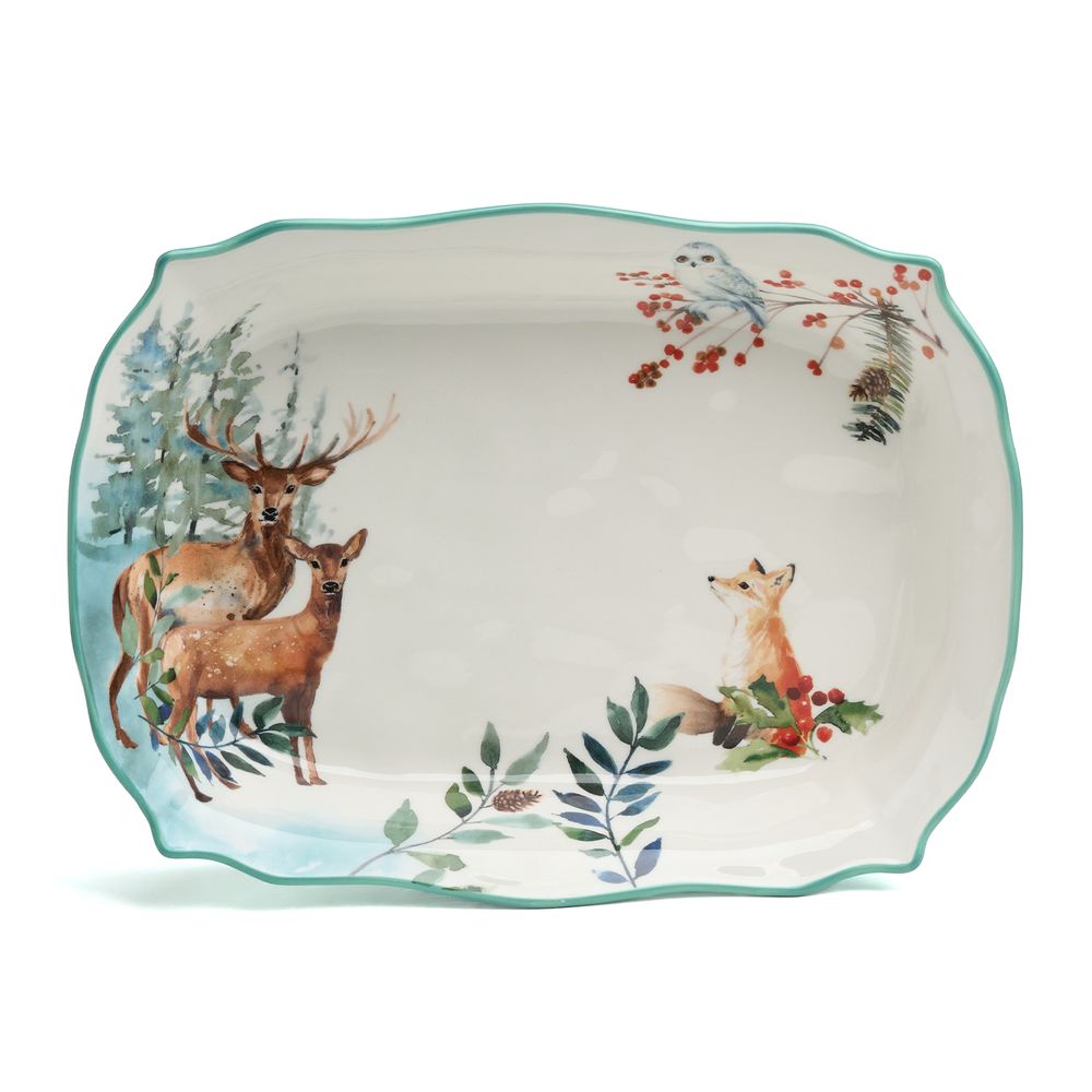 БЛЮДО ПРЯМОУГОЛЬНОЕ LEFARD "ЛЕСНАЯ СКАЗКА" 32,5*24,5*6,5 СМ (КОР=6ШТ.)