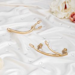 Ручка мебельная скоба Орхидея левая Айвори