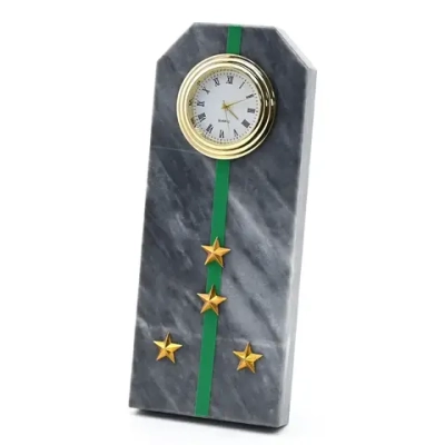 Часы из мрамора "Погон майор ПВ" 60*40*145мм