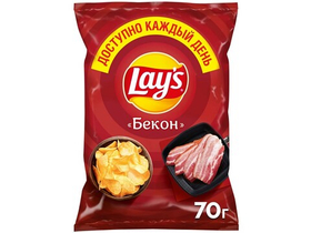 70Г ЧИПСЫ LAY'S БЕКОН