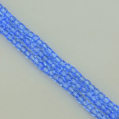 Нитка Чешский хрусталь 43 см. (Без замка) - Синий