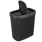 Контейнер для мусора с плавающей крышкой "velvet" 5,9л 225х140х253мм (черный гранит)