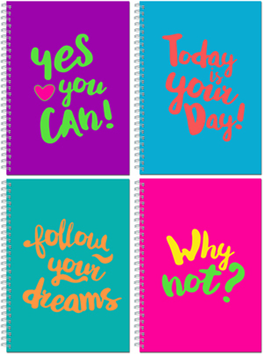 Тетрадь общая 120 листов на металлическом гребне "NEON"