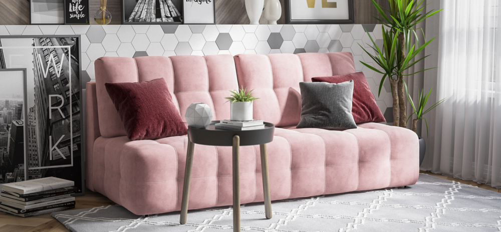 Диван Босс Мини Велюр Монолит роуз