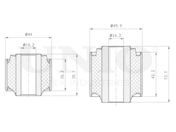 Сайлентблок задней поперечной тяги (к-т) UNIO RMP-20226