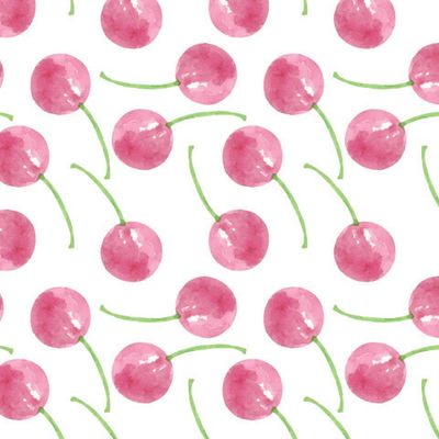 Ягоды вишни на белом фоне