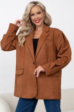 Пиджак из эко-замши (корица) П11-21 Nikol