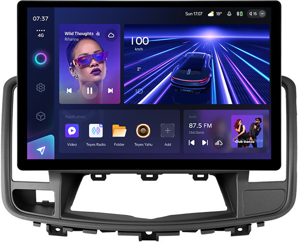 Магнитола для Nissan Teana J32 2008-2013 (ШГУ цветной, рамка 10) - Teyes CC3-2K монитор 13" 2K QLED на Android 10, ТОП процессор, CarPlay, 4G SIM-слот