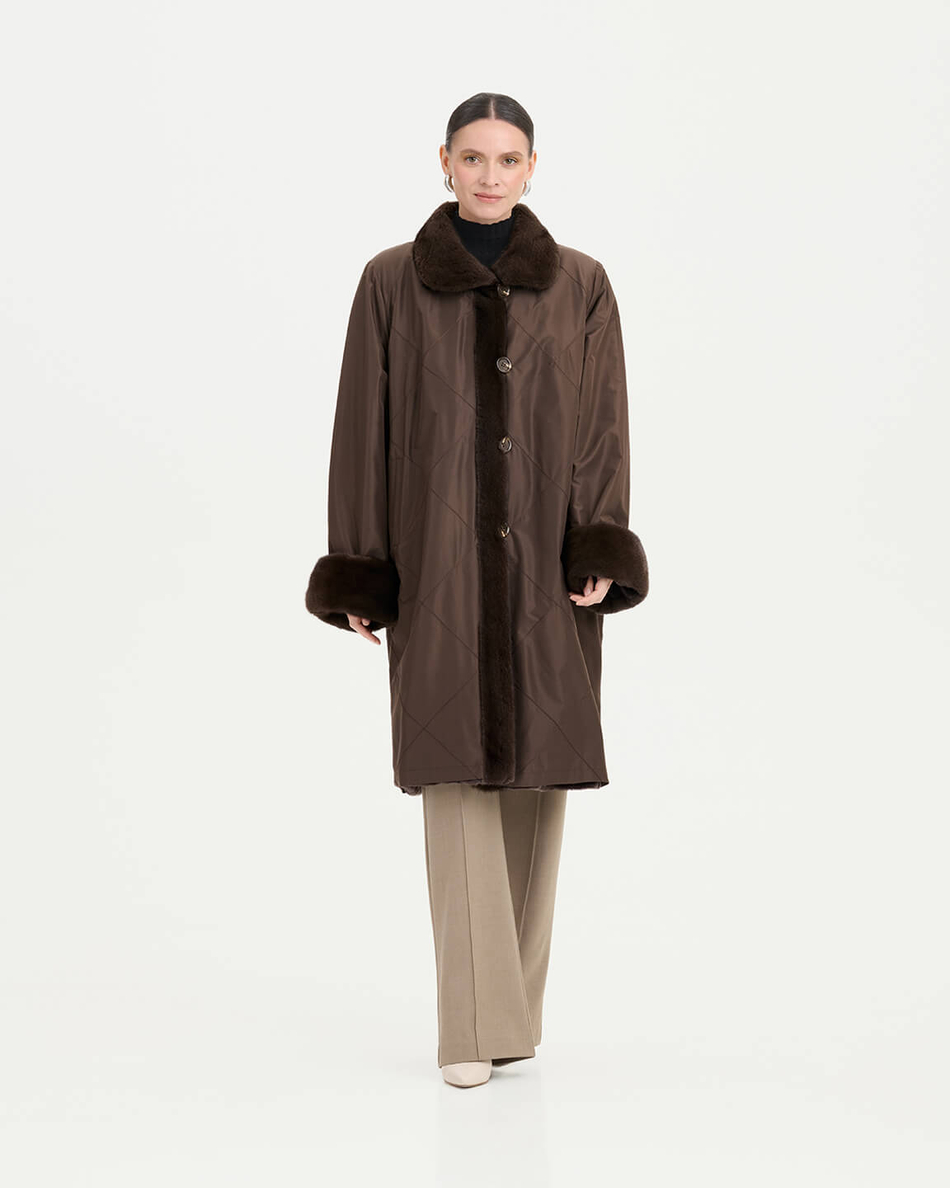 Шуба из меха норки