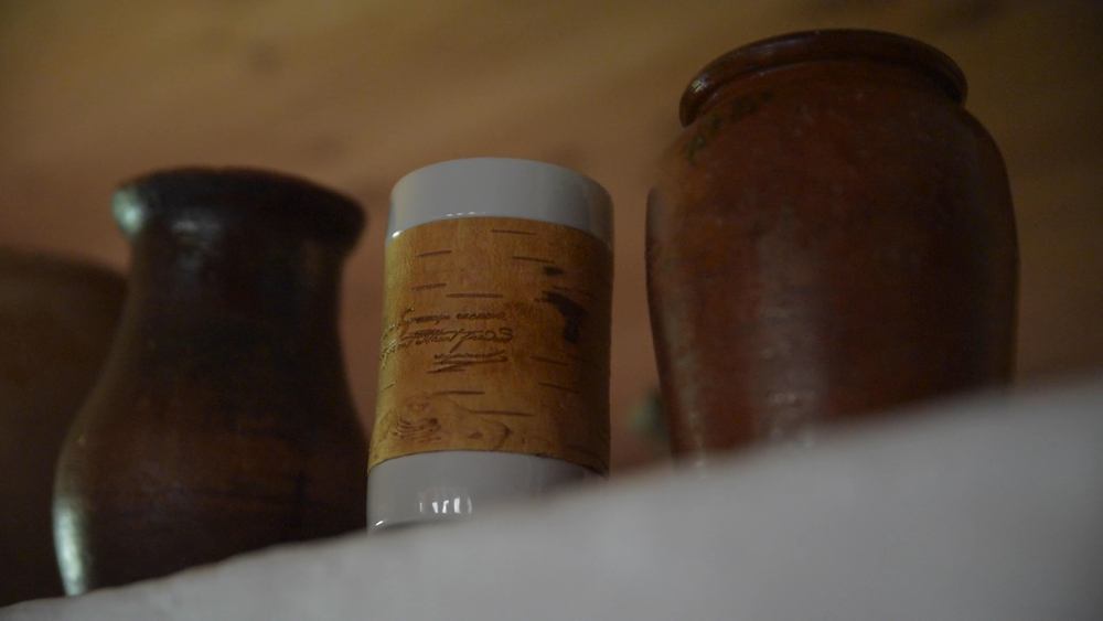 Малая фарфоровая пиала или миска для завтрака с берестой. Коллекция Лермонтовская или Тарханская.