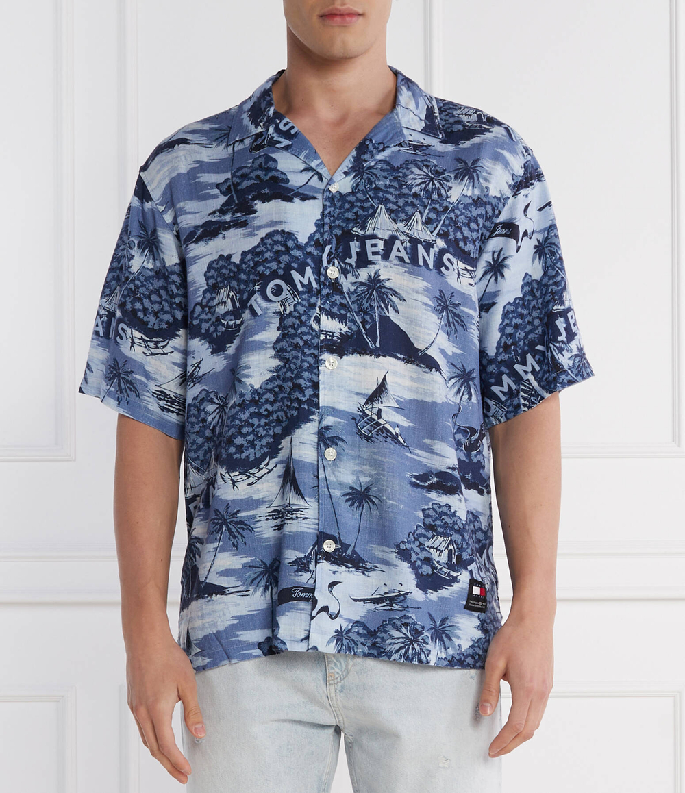 Рубашка HAWAIIAN CAMP Tommy Jeans - темно-синий(DM0DM18950)