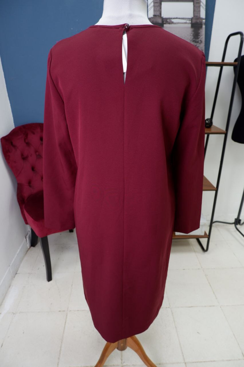 Платье Deniza бордо с кружевом 46 размер, новое