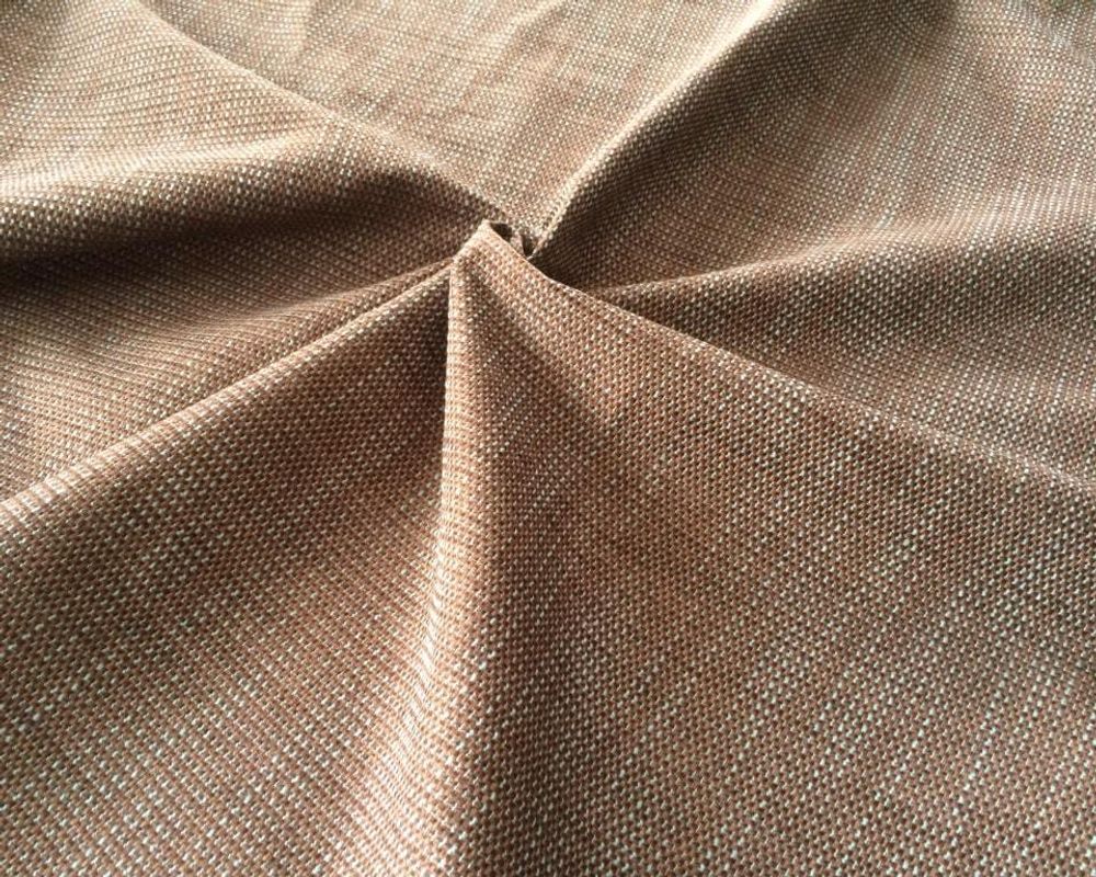 Рогожка Фэнси Азур бирюзово-коричневая