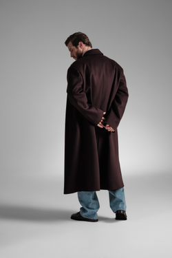 Пальто двубортное | burgundy