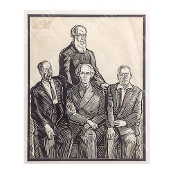 Фаворский В. А. Групповой портрет. Линогравюра. 1956