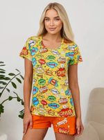 Пижама х/б шорты+футболка УшФ001