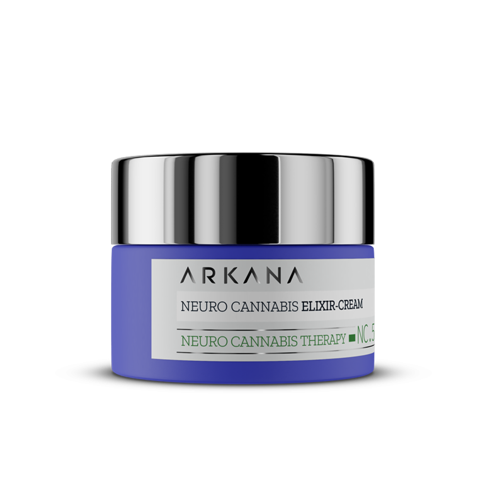 Neuro Cannabis Elixir- Cream - Восстанавливающий нейрокрем - эликсир для лица со стволовыми клетками конопли, 50 мл