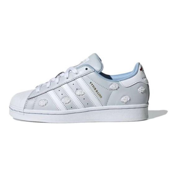 Кроссовки adidas originals SUPERSTAR Детские Скейтборды, Низкие цены, Ореол Синевы/Праздничный Белый/Светящийся Синий Унисекс