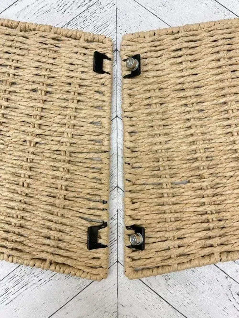 Корзина под елку, квадратная, разборная, джутовая