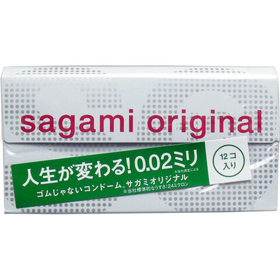 Презервативы Sagami Original 002 - 12 шт Полиуретановые 0,02 мм (Цвет: прозрачный)