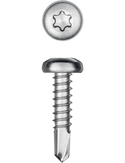 KRAFTOOL DS-P, 16 х 4.2 мм, А2, сверло, полукруглая головка, ТХ20, 500 шт, саморез нержавеющий (300931-42-016)