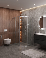 Душевой уголок Cezares MOLVENO-RH-2-130/100-C-Cr-IV, 130х100х195, профиль хром, стекло прозрачное