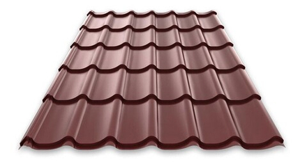 Металлочерепица Monterrey/Ламонтерра VALORI-20-Violet-0.5 Цена за м²