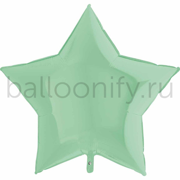 Фольгированная фигура, звезда, 36"/91СМ Пастель Matte Green