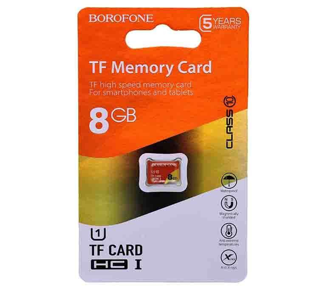 Micro SDHC карта памяти BOROFONE 8ГБ Class 10