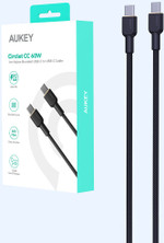 Кабель Aukey USB TypeC (M) черный