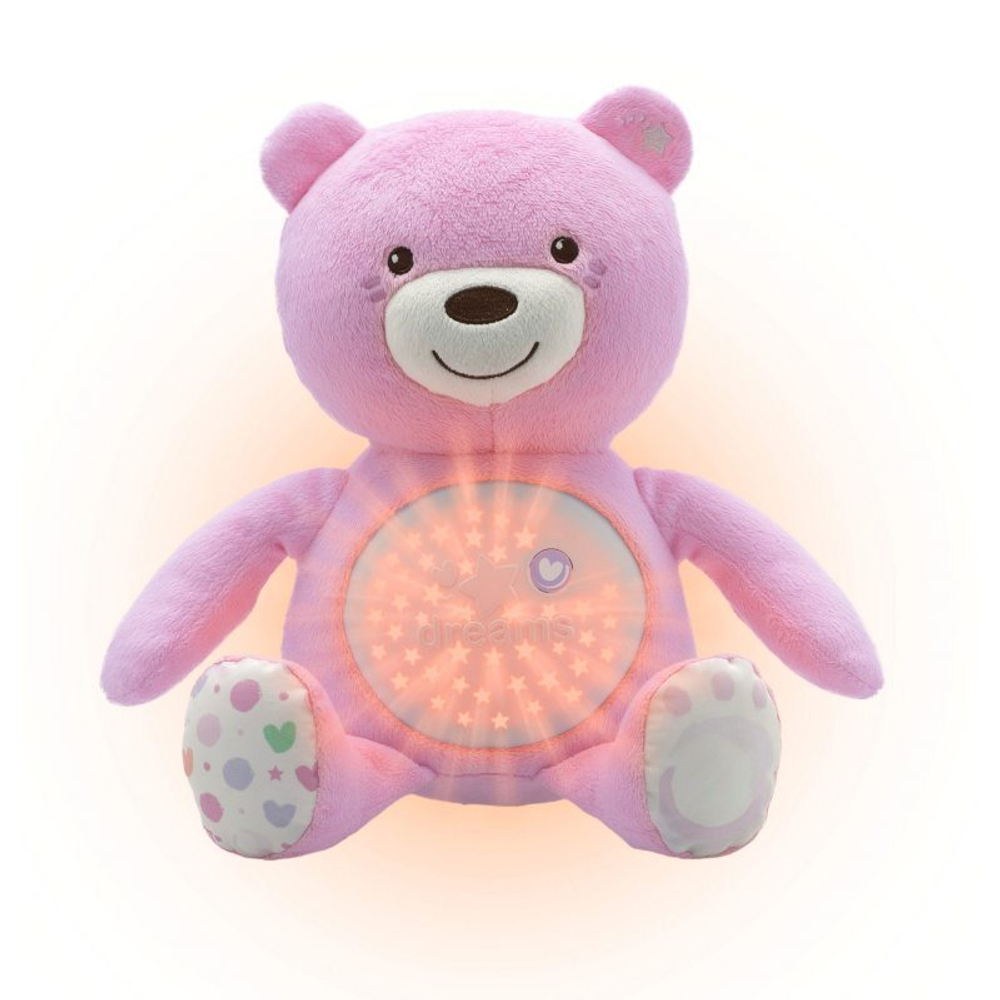 Chicco First Dreams - Плюшевый мишка с проектором Розовый 80151