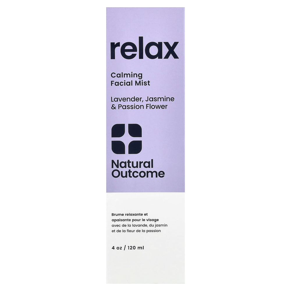 Natural Outcome, Relax, успокаивающий спрей для лица, 120 мл (4 унции)