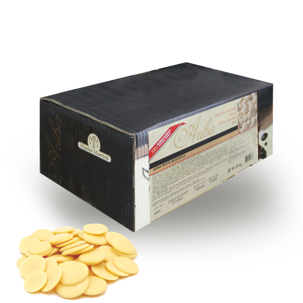 Шоколад ARIBA Bianco Белый 31% (Коробка 10 кг.)