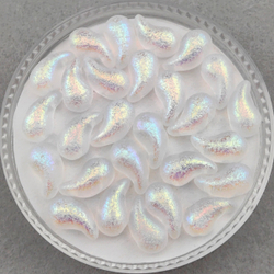 Бусины ZoliDuo 5x8 мм, цвет Северное сияние, с травленым покрытием (Etched Crystal AB)