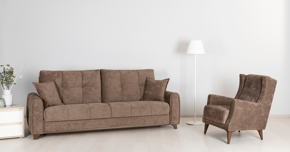 Диван кровать Плимут, Коричневый