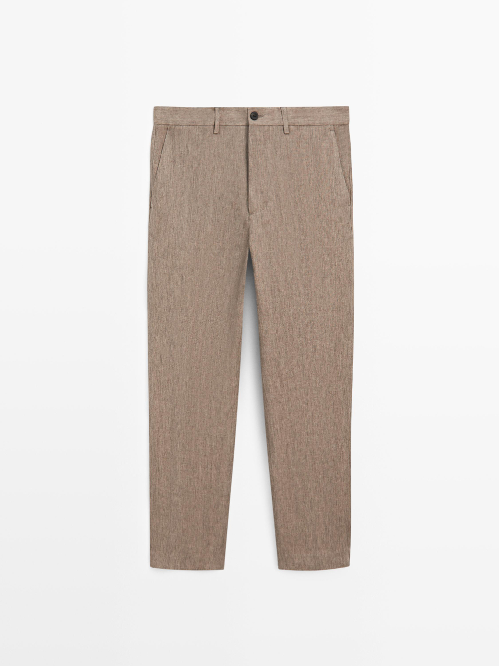 Massimo Dutti Костюмные брюки из 100% льна, охра