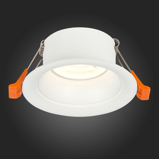 ST200.508.01 Св-к встр. Белый GU10 1*50W  D89xH40 220V Без ламп Встраиваемые светильники