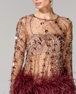 Платье с вышивкой ручной работы