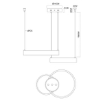 Основание для подвесного светильника Favourite Canopy 4591-180-2GD