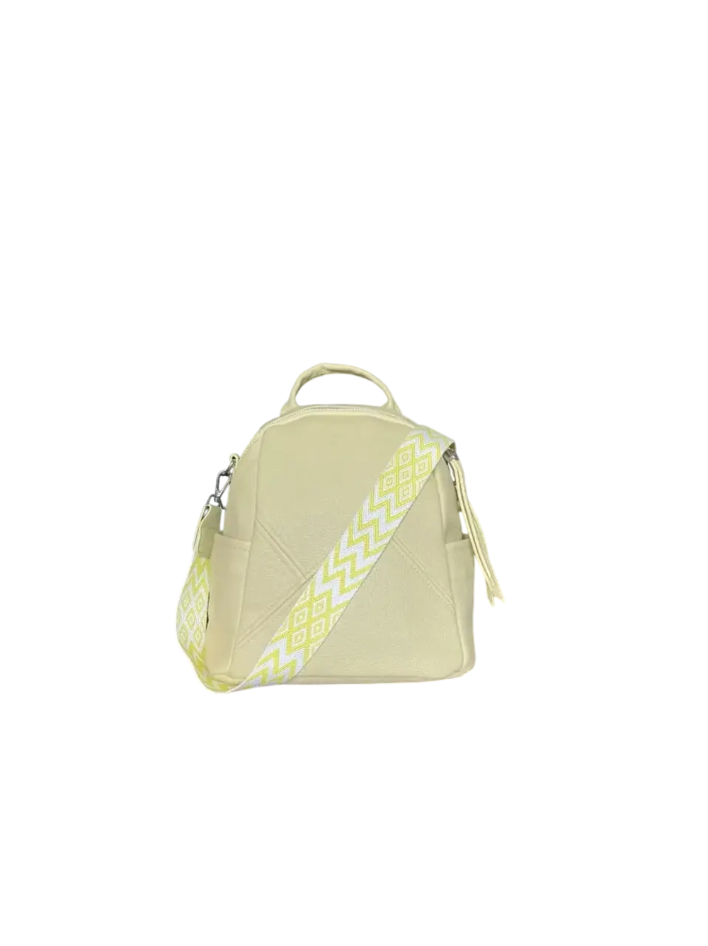 Рюкзак-сумка женская из экокожи зелёная QOZA