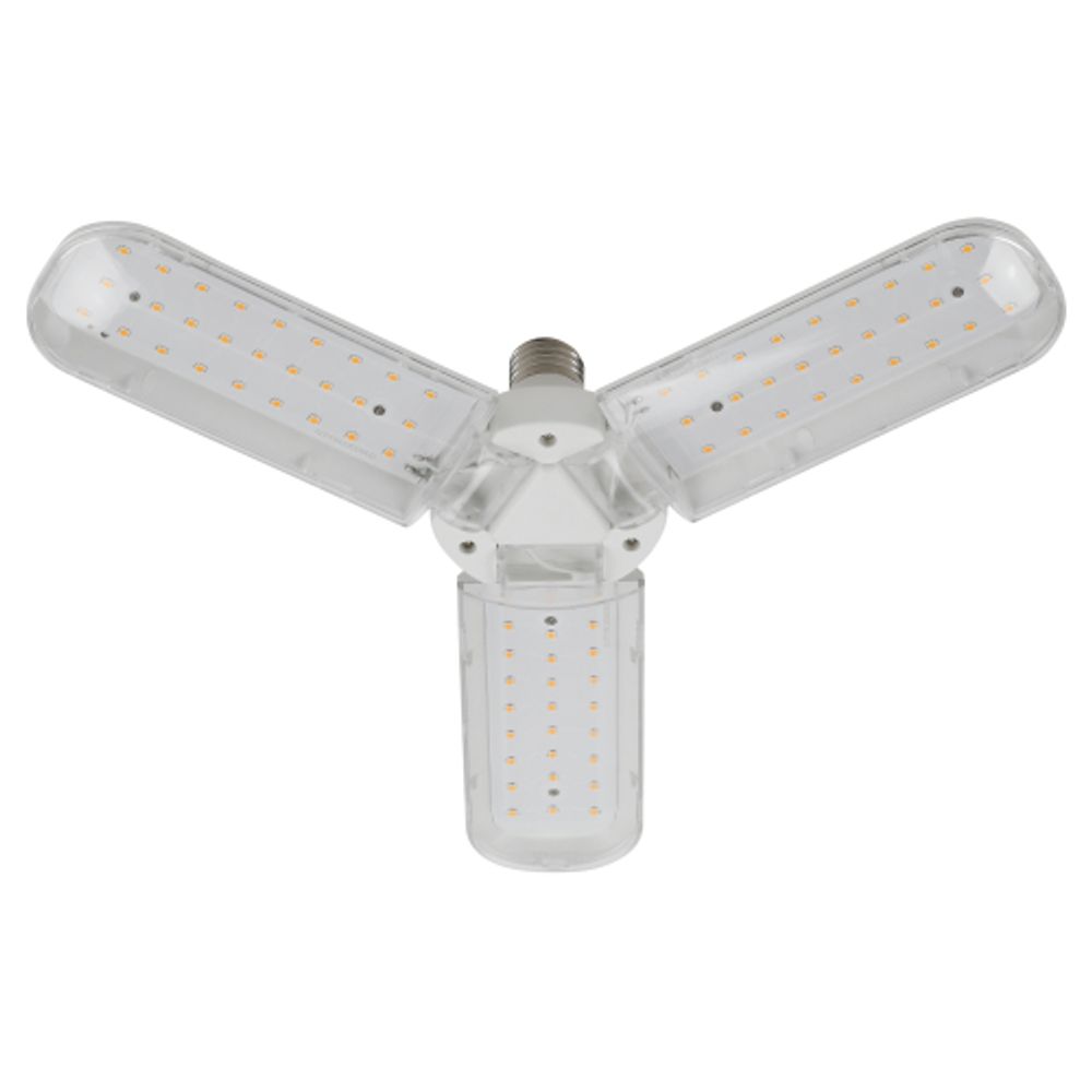 Фитолампа для растений светодиодная ЭРА FITO-24W-Ra90-E27-FOLD 3-х лепестковая полного спектра 24 Вт Е27 | Фитолампы Е27